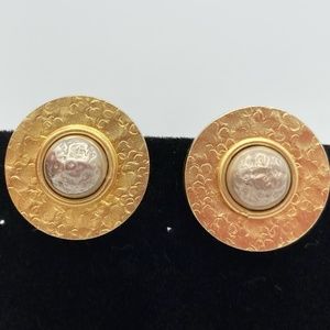 Vintage sterling silver gold vermeil earrings